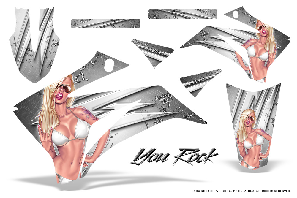 Yamaha TTR 125 08-12 Graphics Kit You Rock White